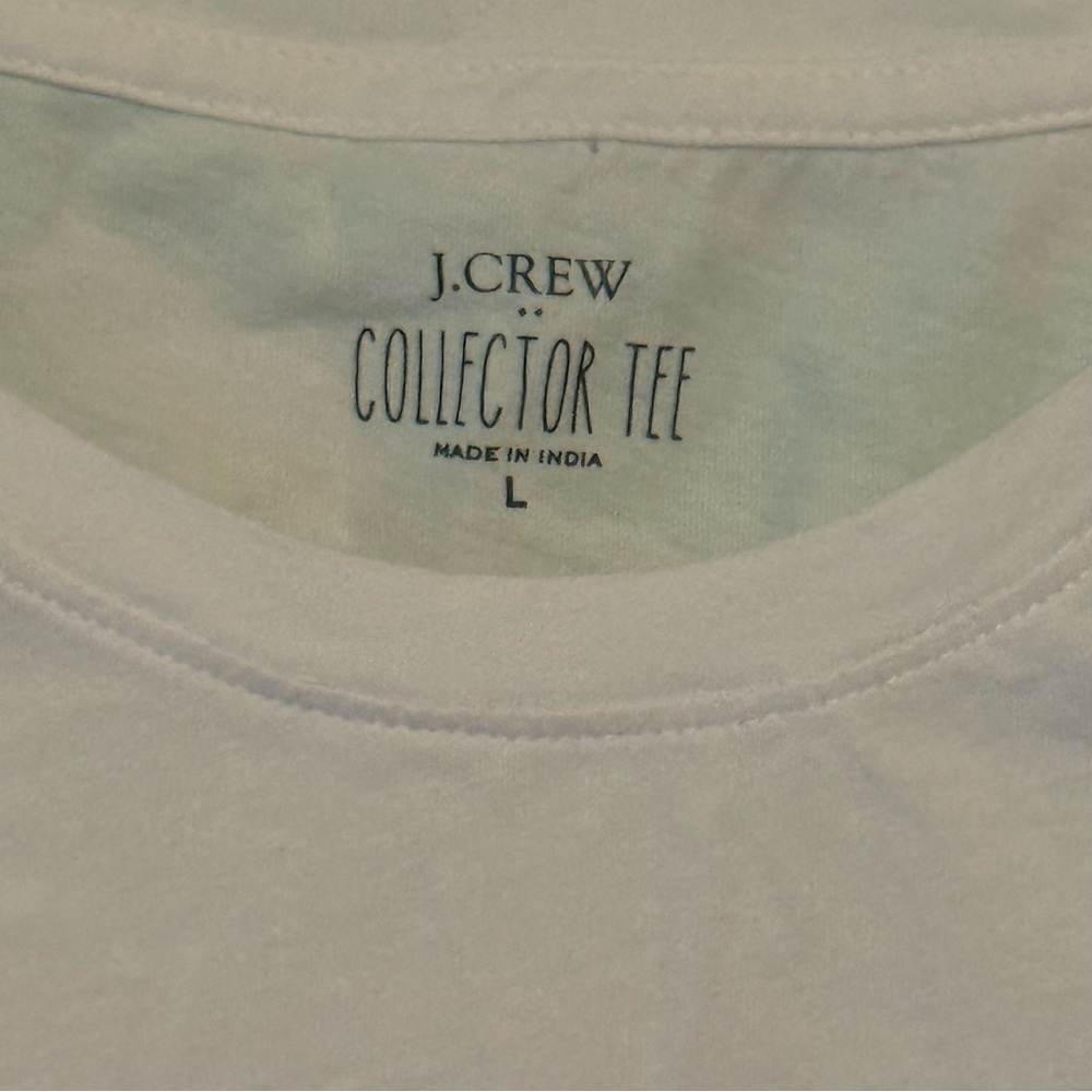 J. Crew Collector Tee White Graphic Tee with Colorful Sardine Can Prints - Picture 4 of 7